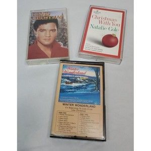 Elvis' Christmas Natalie Cole Winter Wonderland Set Of 3 Cassette Tapes